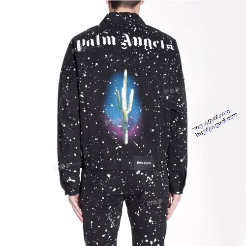 海外セレブ愛用 2021秋冬 パーム・エンジェルス Palm Angels ジャケット ブルゾン 立体的な衿元 パーム エンジェルス スーパーコピー スナップ止め仕様 高級感漂わせる